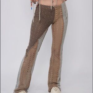 HANDMADE PANTS LOW RISE FLARE